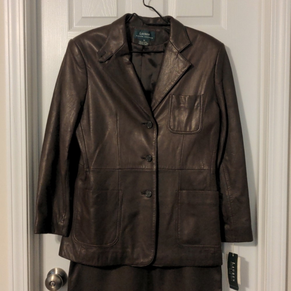 Ralph Lauren Women's leather dress suit set
